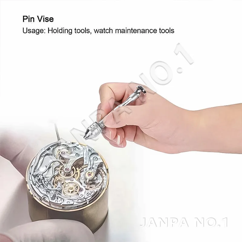 No.6978 Aluminum Alloy Swivel Screwdriver Pin Vise Watch Repair Tiny Screwdriver Blades Chuck Tool for watchmaker