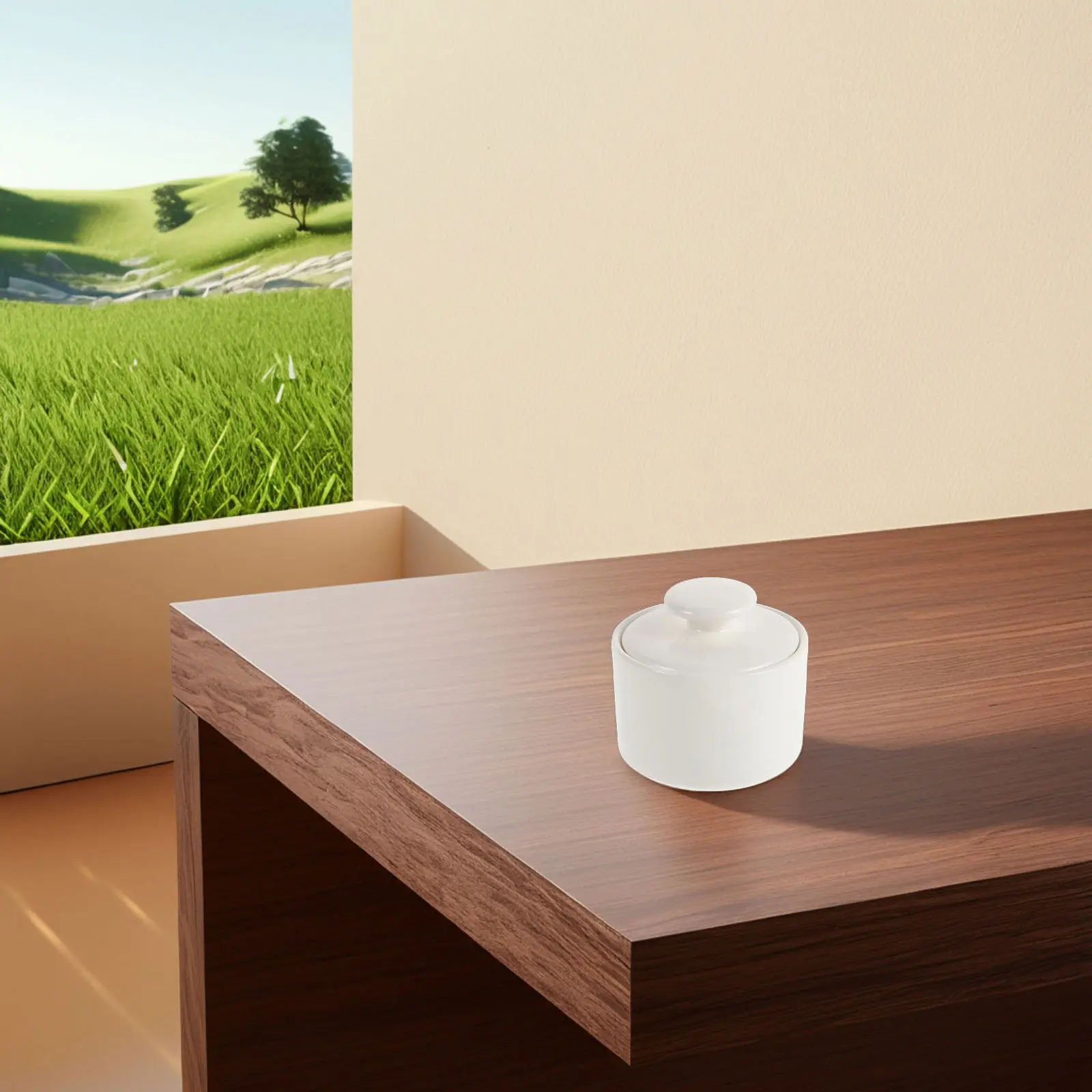 Elegante Azucarero Blanco Minimalista de Cerámica con Tapa Hermética para Almacenar Café y Azúcar, Decoración para la Encimera de la Cocina, Conserva la Frescura