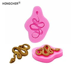 Mini snake keychain pendant boutique silicone mold DIY epoxy resin jewelry hair accessories shoes bags accessories drip molds