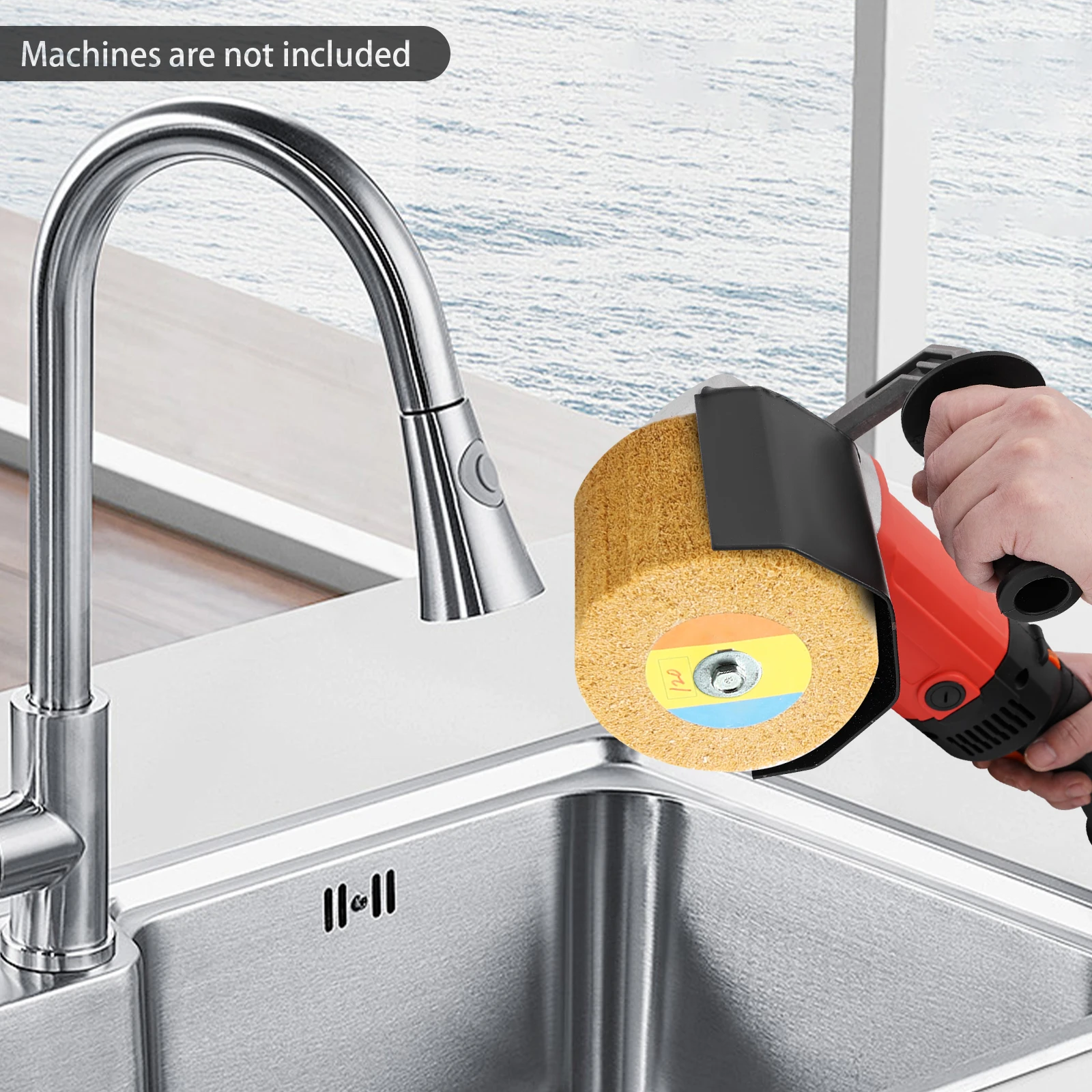 Polishing Drawing Wheel Surface Conditioning Tool,for Buffing Machines,Polishers, Sanders, Multi-Functional Grinding Use 7-Piece