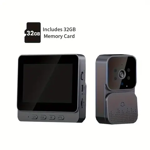 Wireless Video Doorbell with 4.3-Inch Screen, No WiFi or App Required