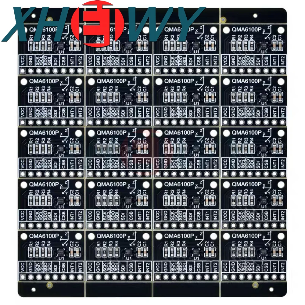 QMA6100P triaxial gravity acceleration module test board IIC SPI hardware metering step