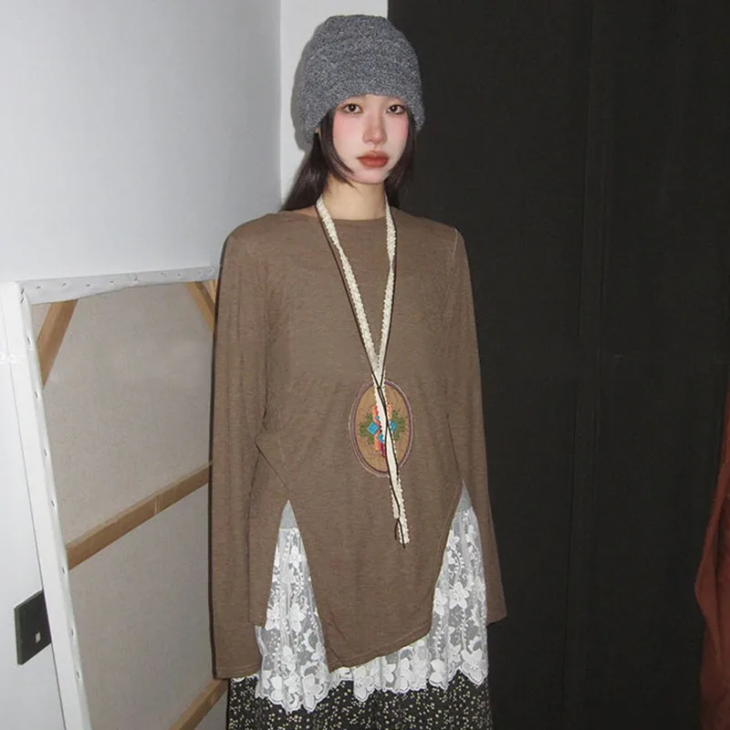 Genayooa Y2k Fairycore camisetas sin mangas para mujer sin mangas de encaje Patchwrok Camis Vintage camisetas ropa de calle estilo coreano moda sin mangas