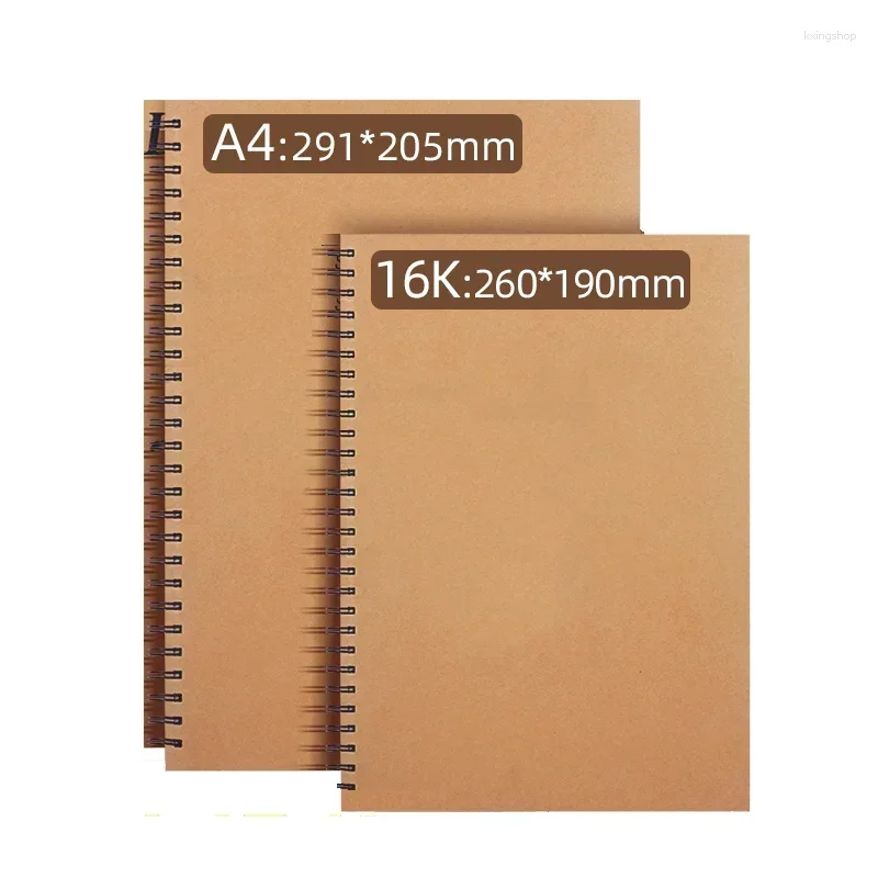 Professional A4/16K/8K Sketchbook Thick Paper 160 GSM Spiral Notebook Art School Supplies Pencil Drawing Notepad