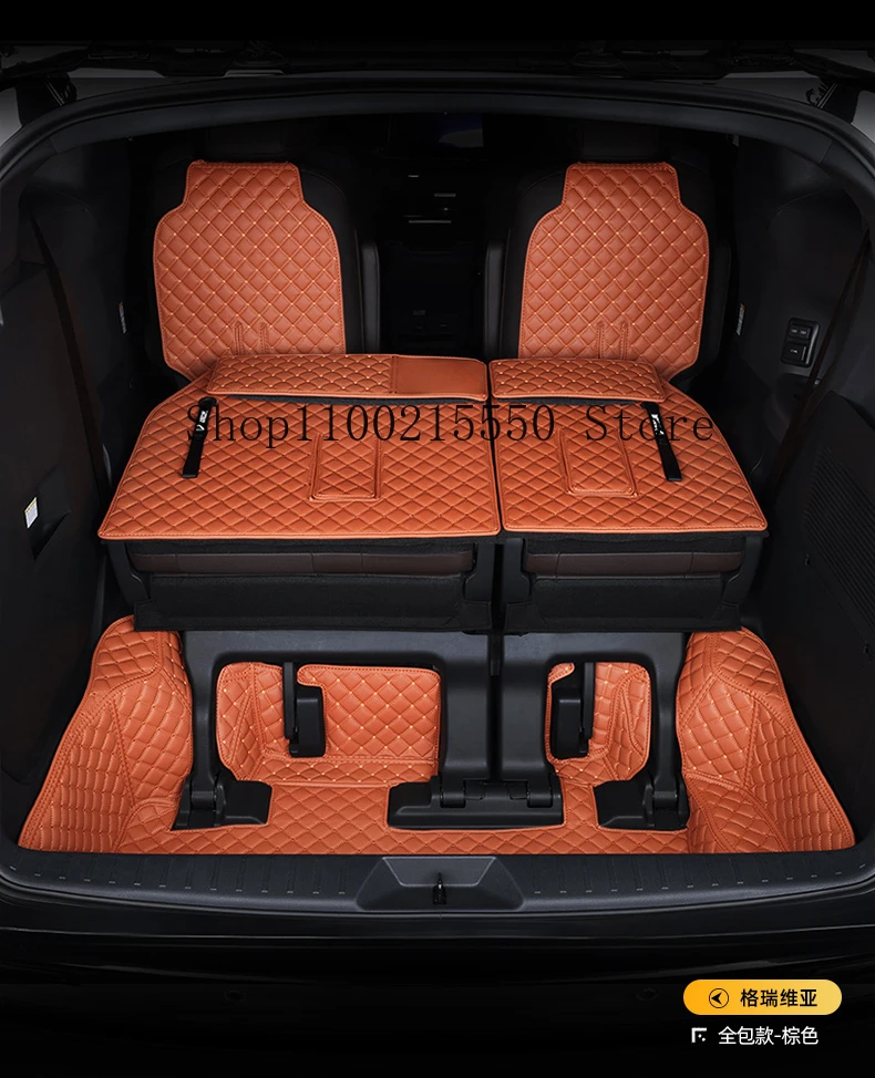 For Toyota GRANVIA SIENNA 2024-2025 Full Set Sheet Trunk Mat Leather Durable Cargo Liner Boot Carpets Interior Cover Accessories