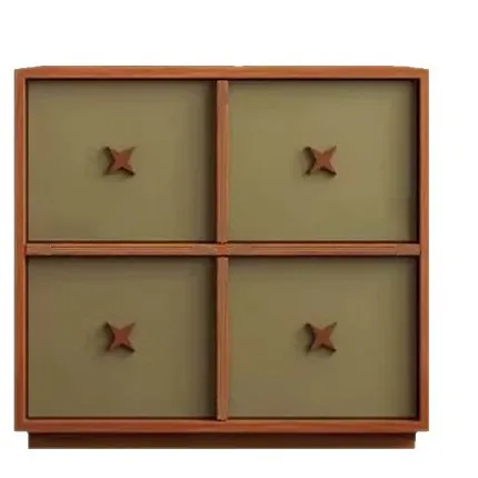 Medieval style bedroom bedside table storage bedside table living room module free combination TV cabinet locker side cabinet