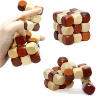 3D Cube Puzzle Luban Interlocking Creative Educational Wooden Toy Classic Lubanock Cube  Adult Children IQ Puzzle Toys gift