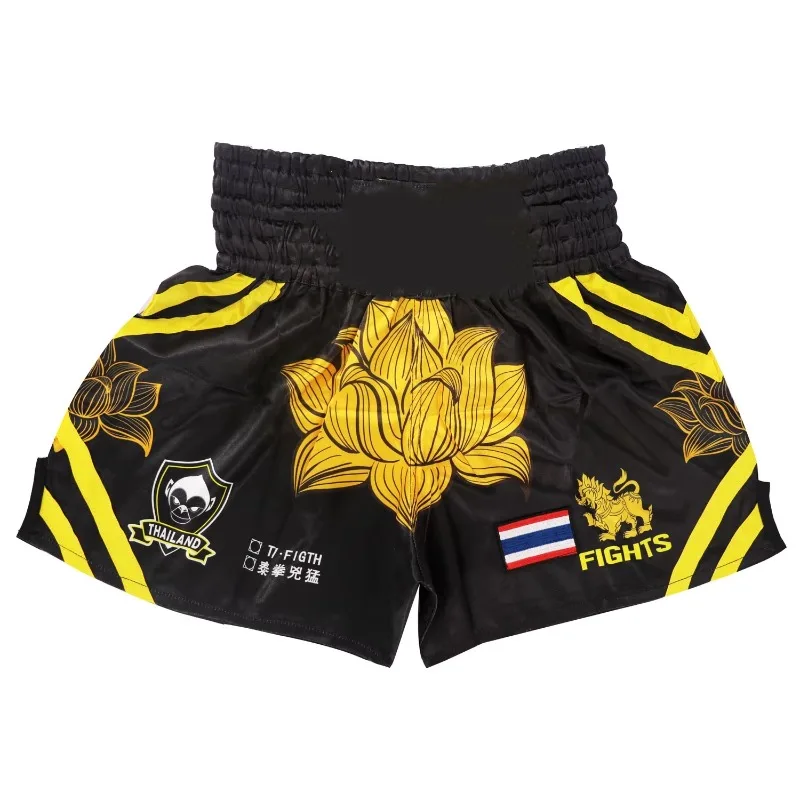 Men Kid Muay Thai Shorts MMA Fight Sports Comprehensive Fighting Training Fitness Running Tiger Shorts Quick-Drying Breathable