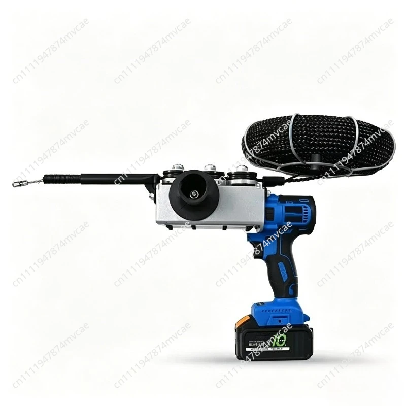 Automatic Wire Pulling Machine, Rechargeable Li-ion Cord Threading Tool for Electrician, Wall Wiring Guide with Nylon Line