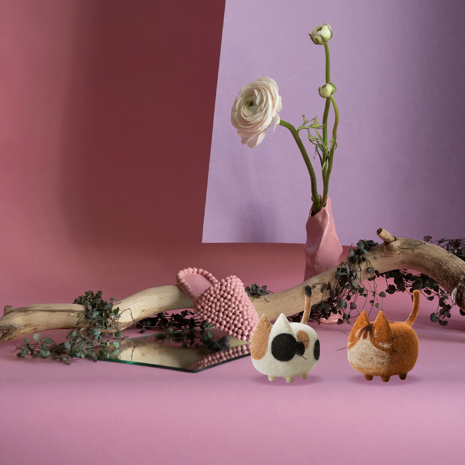 

2 Sets Wool Felting DIY Kit Needle Tools Beginners Craft Cat Adornment H made Starter Pack Poking Material Felt Crafts Animal