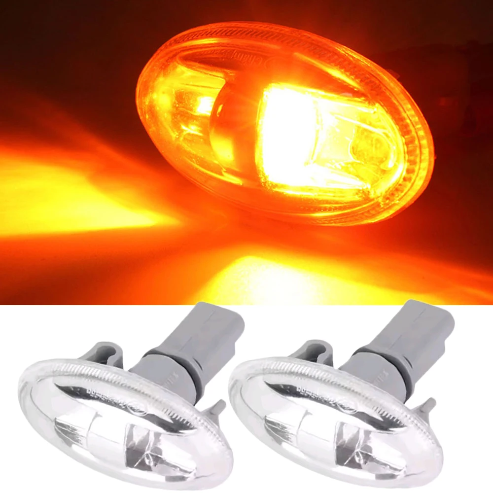 

2x Car Fender Turn Signal Lights Body Side Marker Lamps Auto Accessories for Peugeot 108 107 206 1007 407 Partner 6325G3 6325G4
