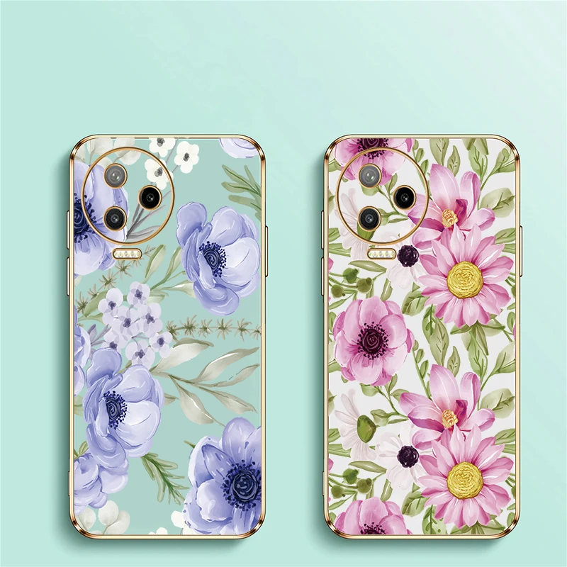 زهرة اللوحة جراب هاتف ل انفينيكس تكنو كامون 30 5G 20 برو 18 19 Neo 17 16 S 15 الهواء تصفيح غطاء سيليكون للصدمات #2