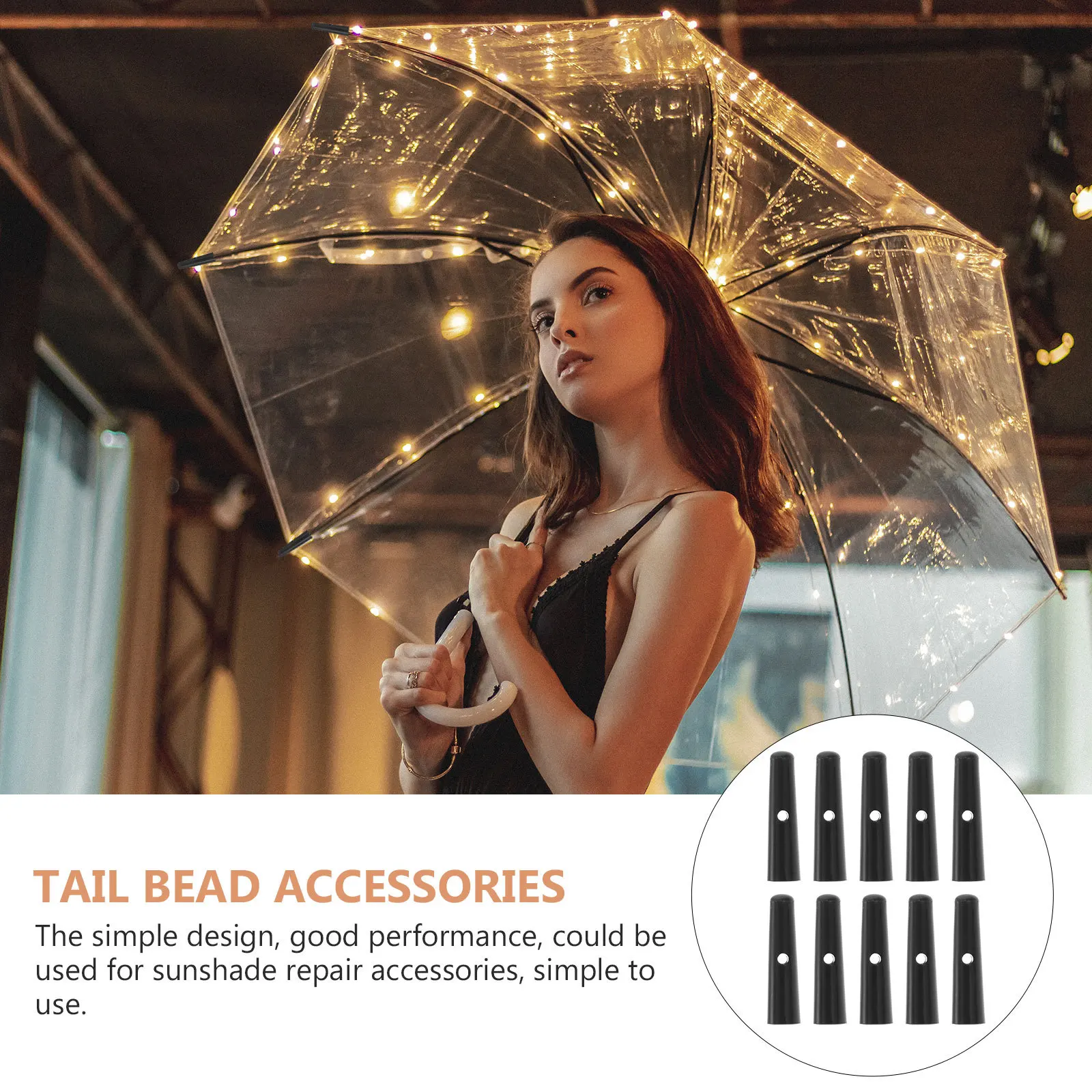 

Комплект универсальных пластиковых наконечников для зонтов, сменные заглушки для складных зонтов от дождя, запчасти и аксессуары для ремонта