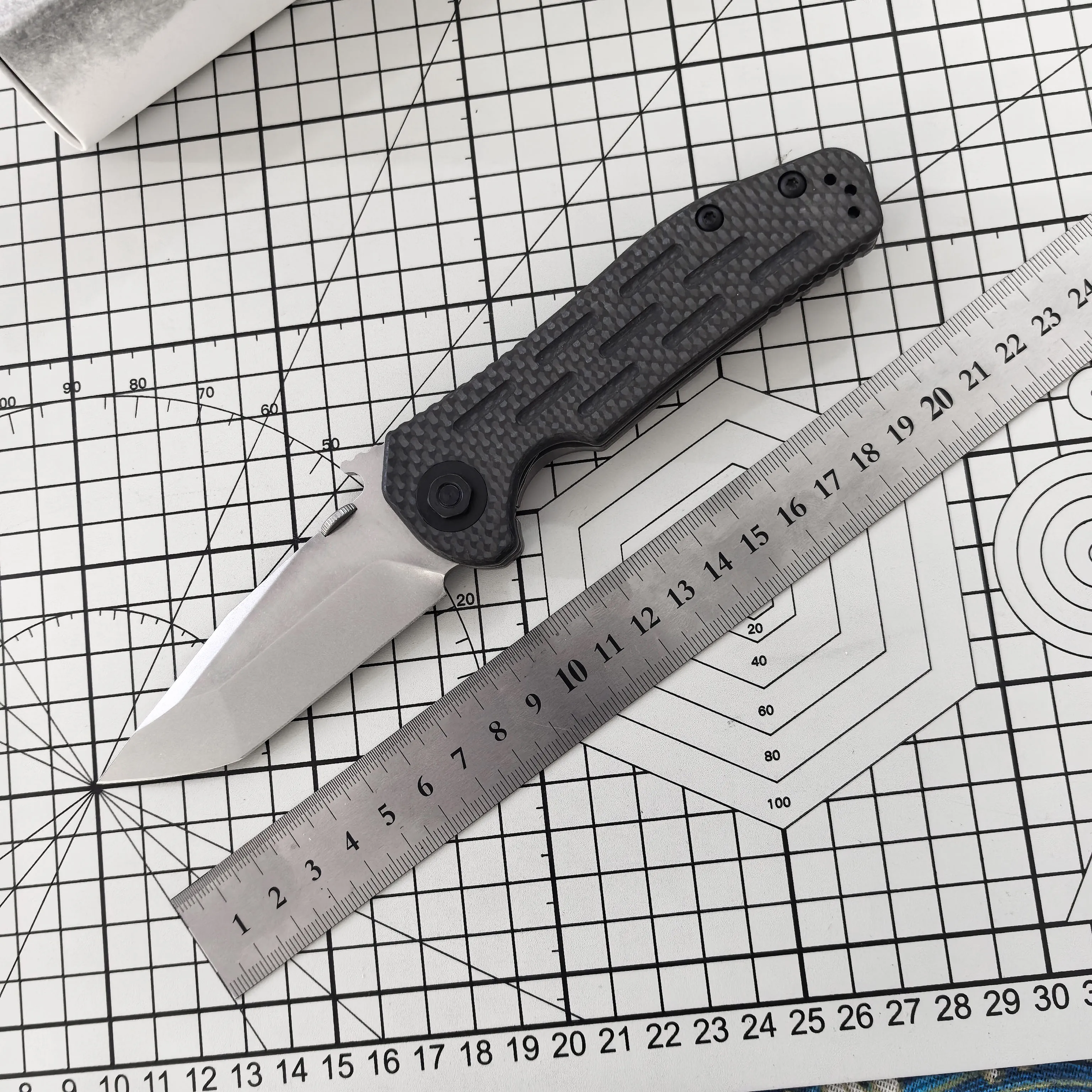 0620 Folding Knife D2 Steel Carbon Fiber Handle Camping Outdoor Survival Tactics Hunting Knife EDC Hiking Defense Tool