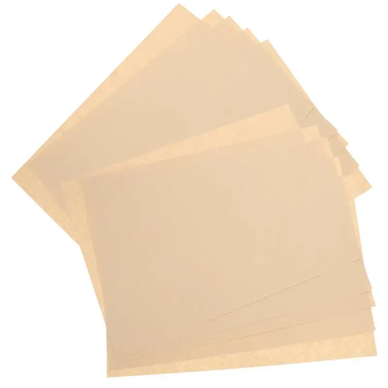 

50Pcs A4 Paper Sheets Parchment Retro Paper For Certificate And Diploma Envelopes Stationery Blank Greeting Cards Light Brown