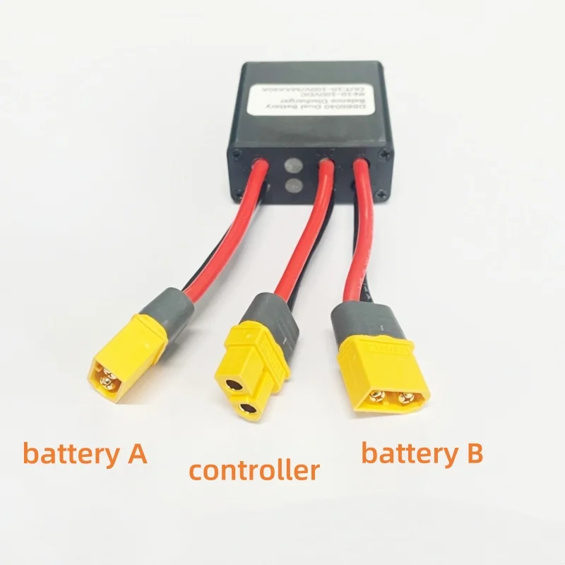 Dual-Batterie-Entladekonverter, gleichzeitiger Anschlussadapter, symmetrisches Entlademodul, E-Bike-Teile, 10 V-100 V, 20–50 A