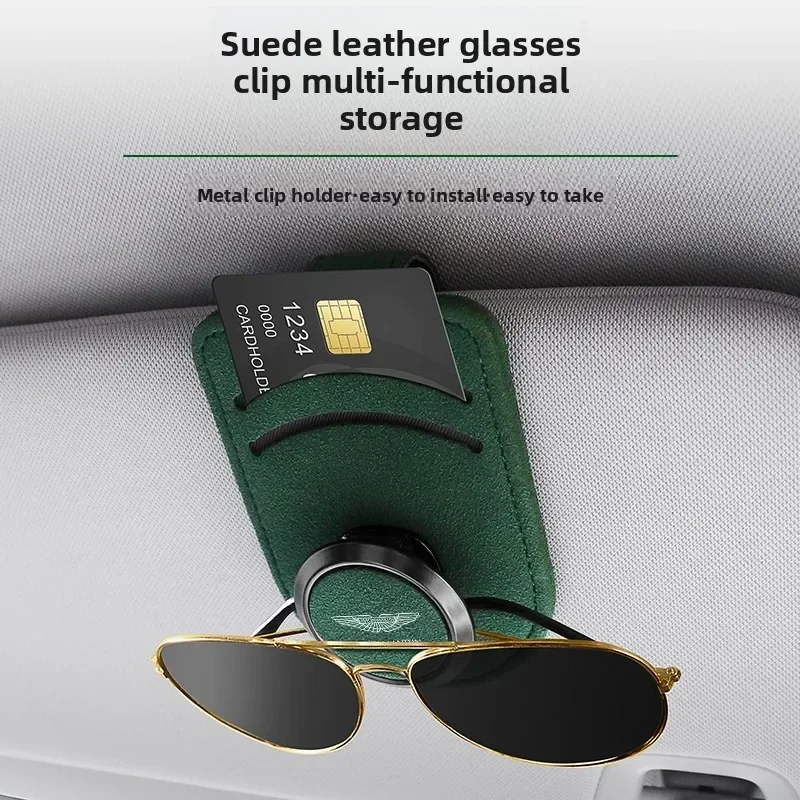 Suitable for Aston Martin DBX V8 DB11 DBS car glasses clip car suede Alcantara sunglasses storage clip