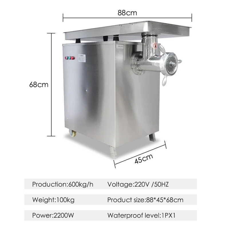 Commercial Electric Meat Grinder For Meat Processing Machinery Stainless Steel Multifunctional Meat Shredder