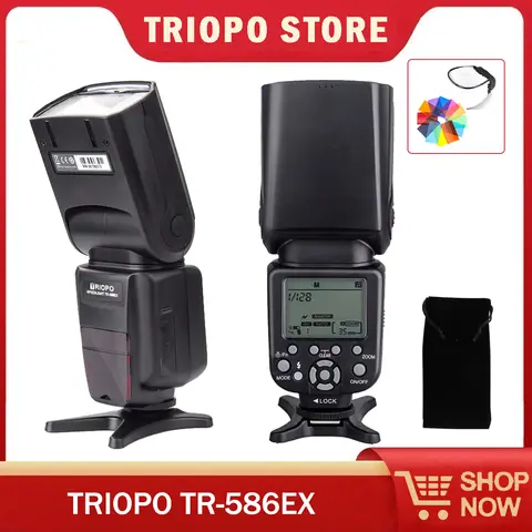 TRIOPO TR-586EX Wireless TTL HSS Flash Speedlite for Nikon D5300 D750 Canon EOS 5D Mark IV 7D Mark II as YONGNUO YN-568EX II