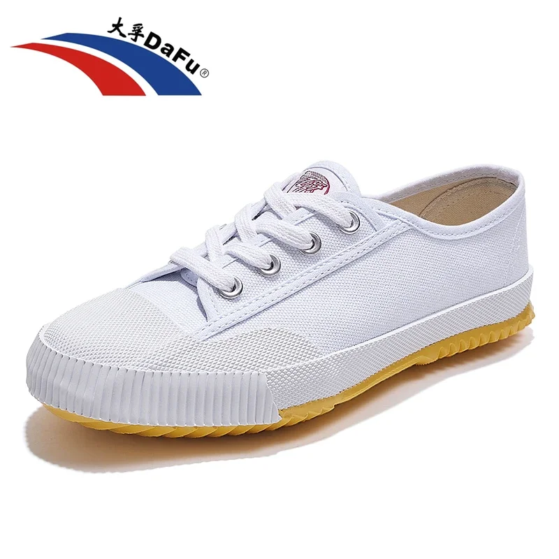 Dafu Original Sneakers Classic Style Martial Arts Taichi Taekwondo Wushu Kungfu Soft Comfortable All White Shoes