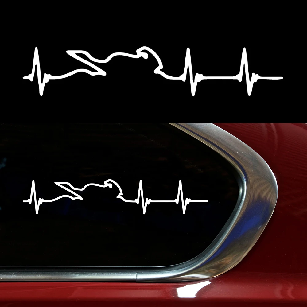 

Светоотражающая наклейка с линиями сердцебиения, лобовое стекло автомобиля, бампер, капот, декор, наклейка, виниловая наклейка для автомобиля