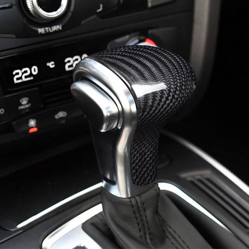 LHD AT Carbon Fiber Car Handbrake Sticker Gear Shift Knob Cover Trims For Audi A4 B8 A5 A6 C7 A7 Q5 Q7 2012 2013 2014 2015 2016