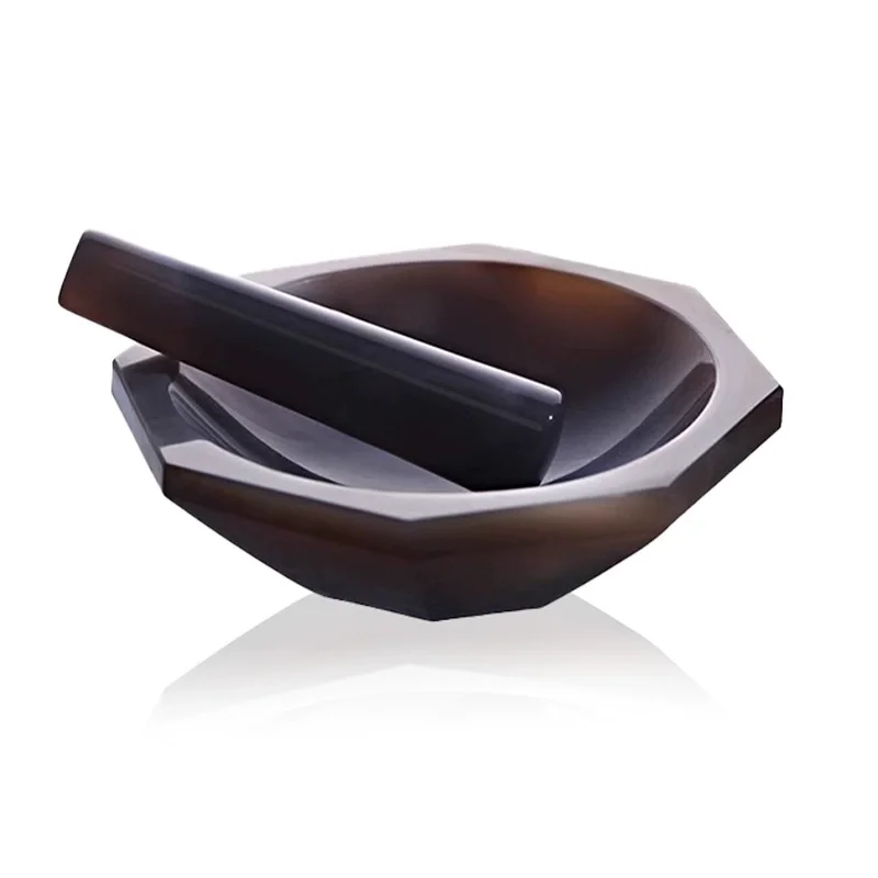 

Agate Mortar and Pestle Natural Premium Grade A Natural Agate Grinding Rod Wear-resistant