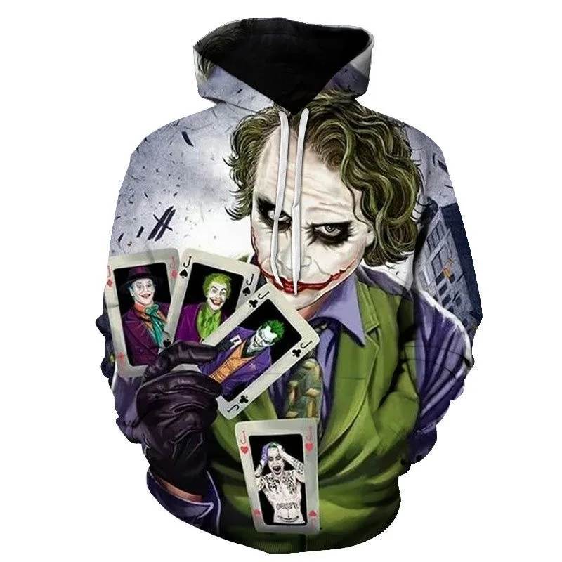 New American Retro Fashion Trend for Both Men and Women Pullover Suicide Squad Series 3D Printed Hoodie Street Hip-hop Style