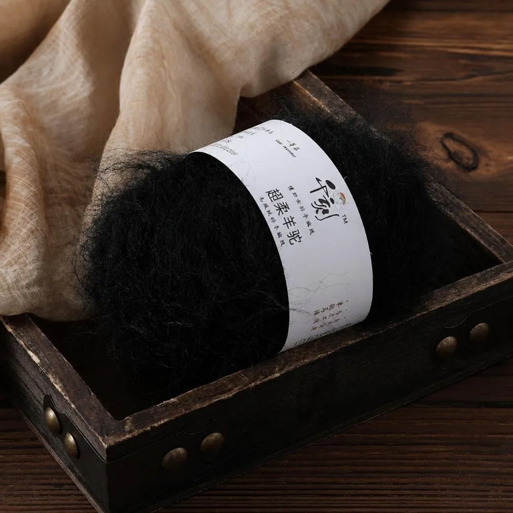 New 25g Mohair Yarn Soft Fine Thread Fluffy Texture Yarn Thick Thread Warm Alpaca Yarn DIY