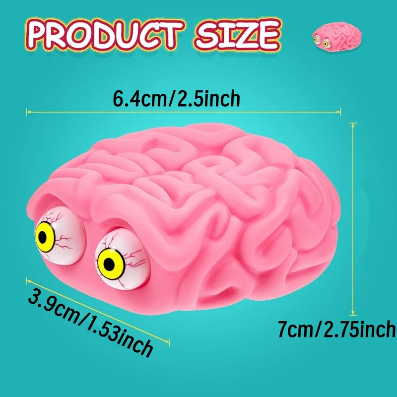 Balles anti-Stress pour le cerveau, jouet anti-Stress et anti-anxiété, cadeau amusant d'halloween et de noël pour adolescents et adultes