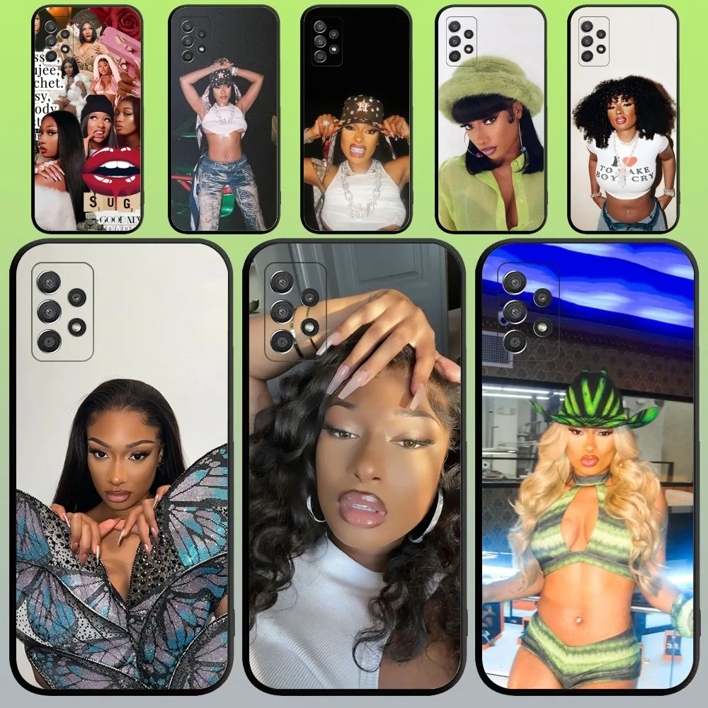 M-Megan Thee S-Stallion Female rapper Phone Case For Samsung Galaxy A20,A21s,A22,A31,A32,A52,A53,A72,73,A80,A91 Soft Black Cover