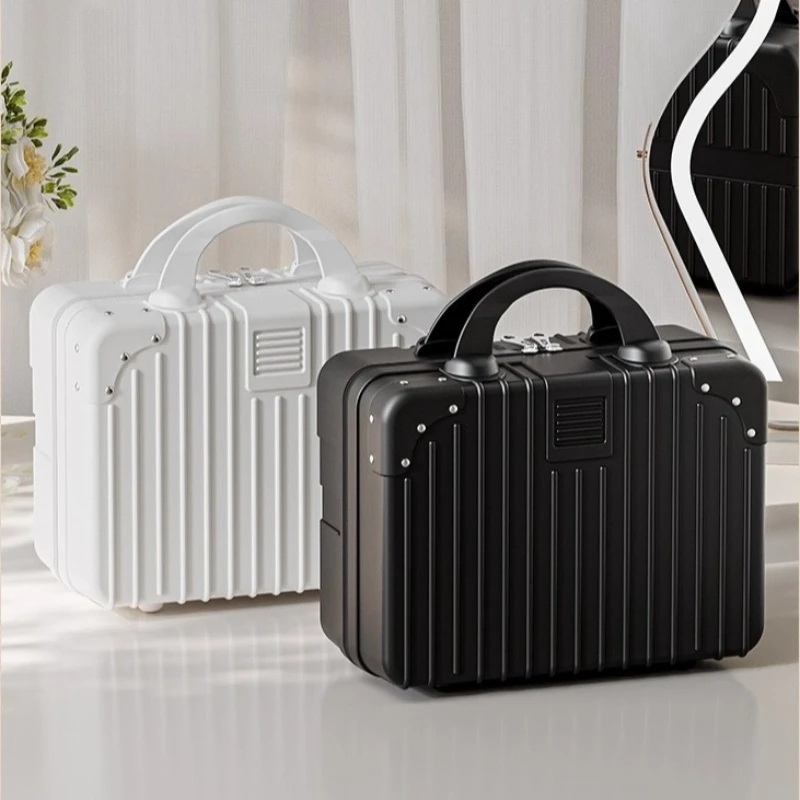14 inch Travel Suitcase Cosmetic Storage Box LightWeight Hand Luggage Organizer Makeup Case Portable Small Boarding Case