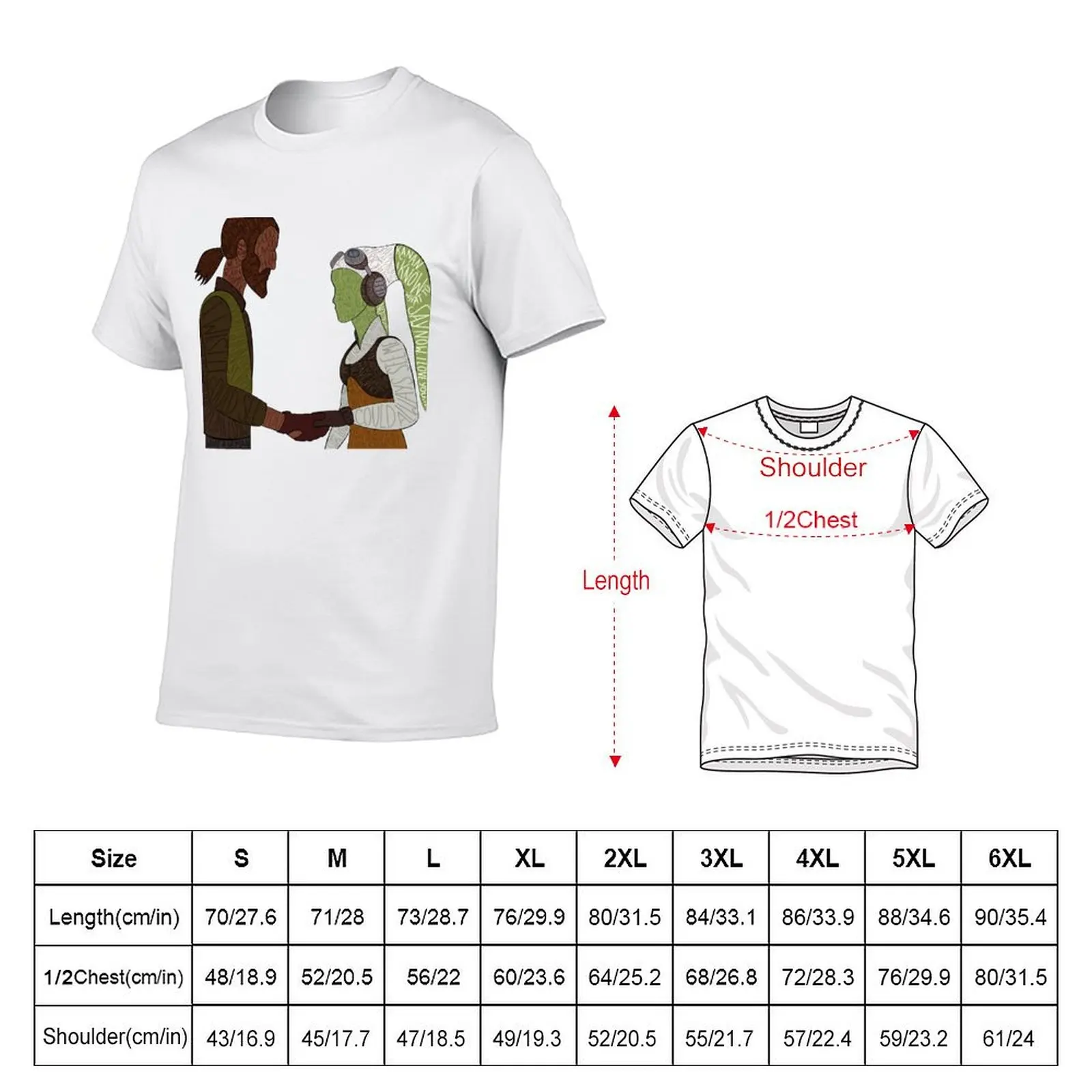 Kanan and Hera T-Shirt Cool Feeling Summer Tee Shirt