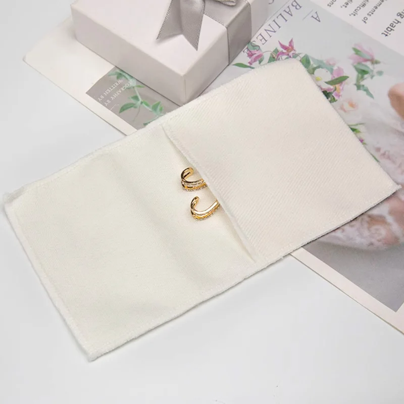 Twill Cotton Envelope Gift Bags 5x6cm 7x7cm pack of 50 Makeup Cloth Hair Packaging Pouches Jewelry Dust Sack