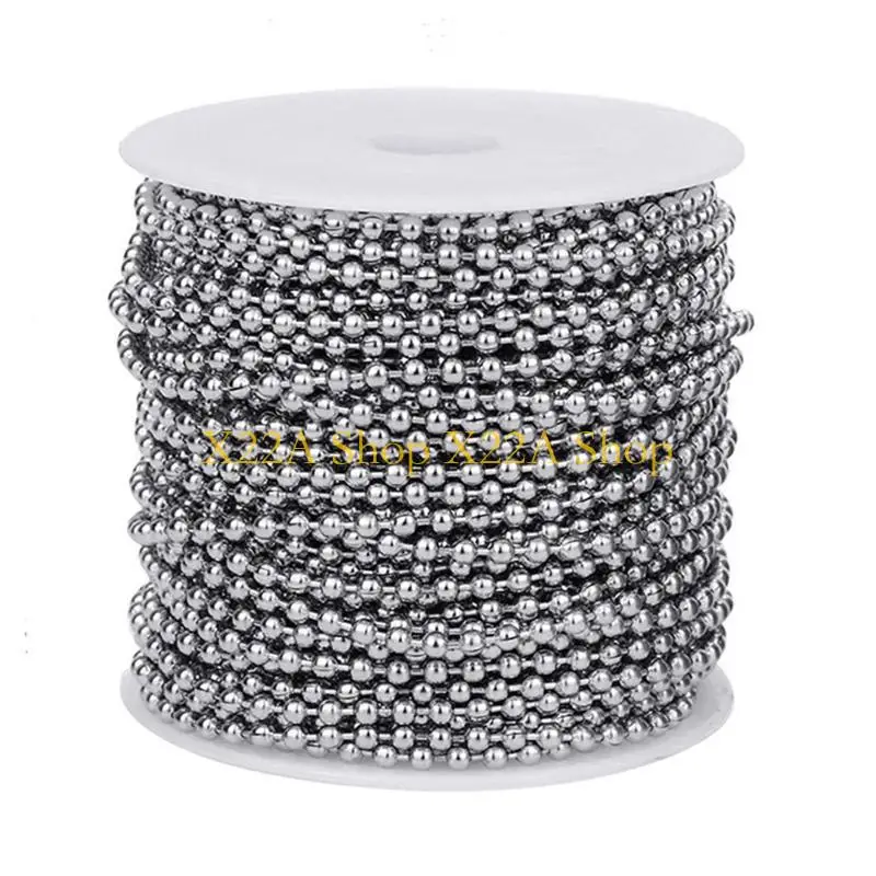 Unique Stainless Steel Ball Chains Adjustable Pull Chain Bead with 20 PCS Matching Connectors for Jewelry Making Rustproof