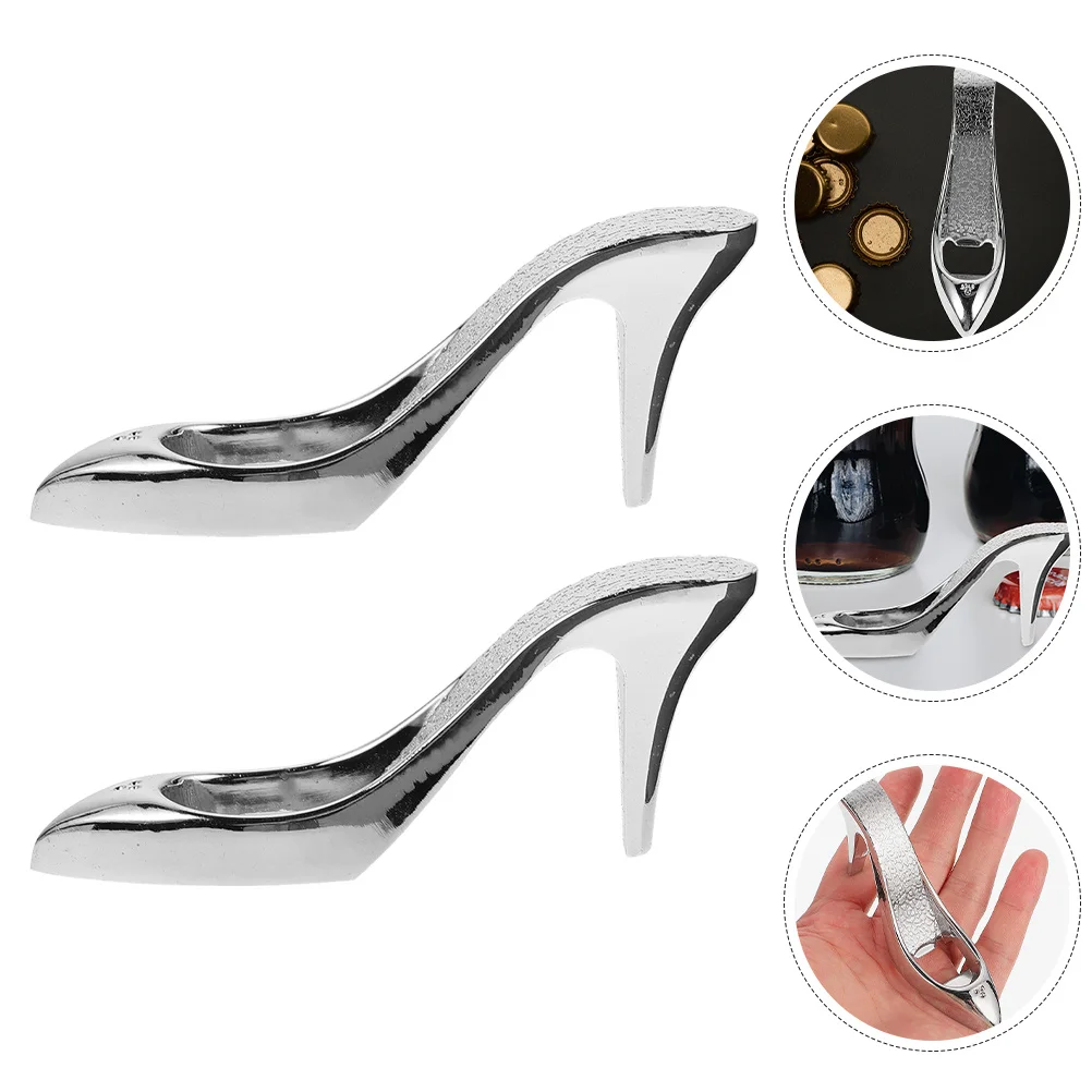 

2Pcs Creative High-Heel Bottle Opener Sturdy Material Manual Party Bar Household Compact Portable Multi-Function Beer Wine