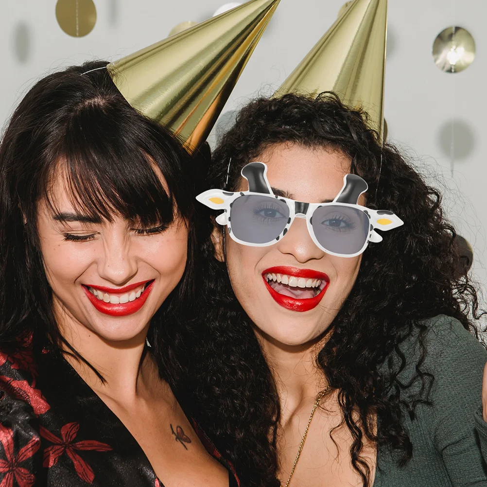 2 Pcs Cow Eyeglasses Props for Adults Men Women Cosplay Costume Sunglasses Accessory Fun Party Glasses 1800X1350X700CM