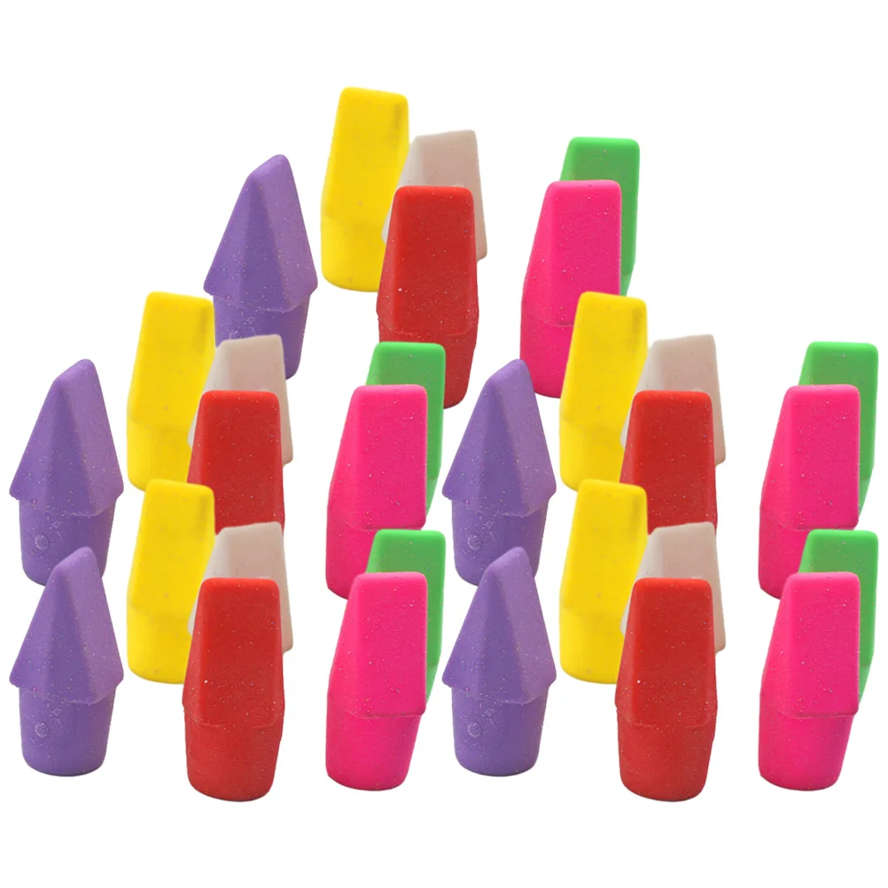

30Pcs Pencil Eraser Caps Tpr Mini Erasers Bulk School Office Drawing Painting Supplies Portable Pencil Protective Covers
