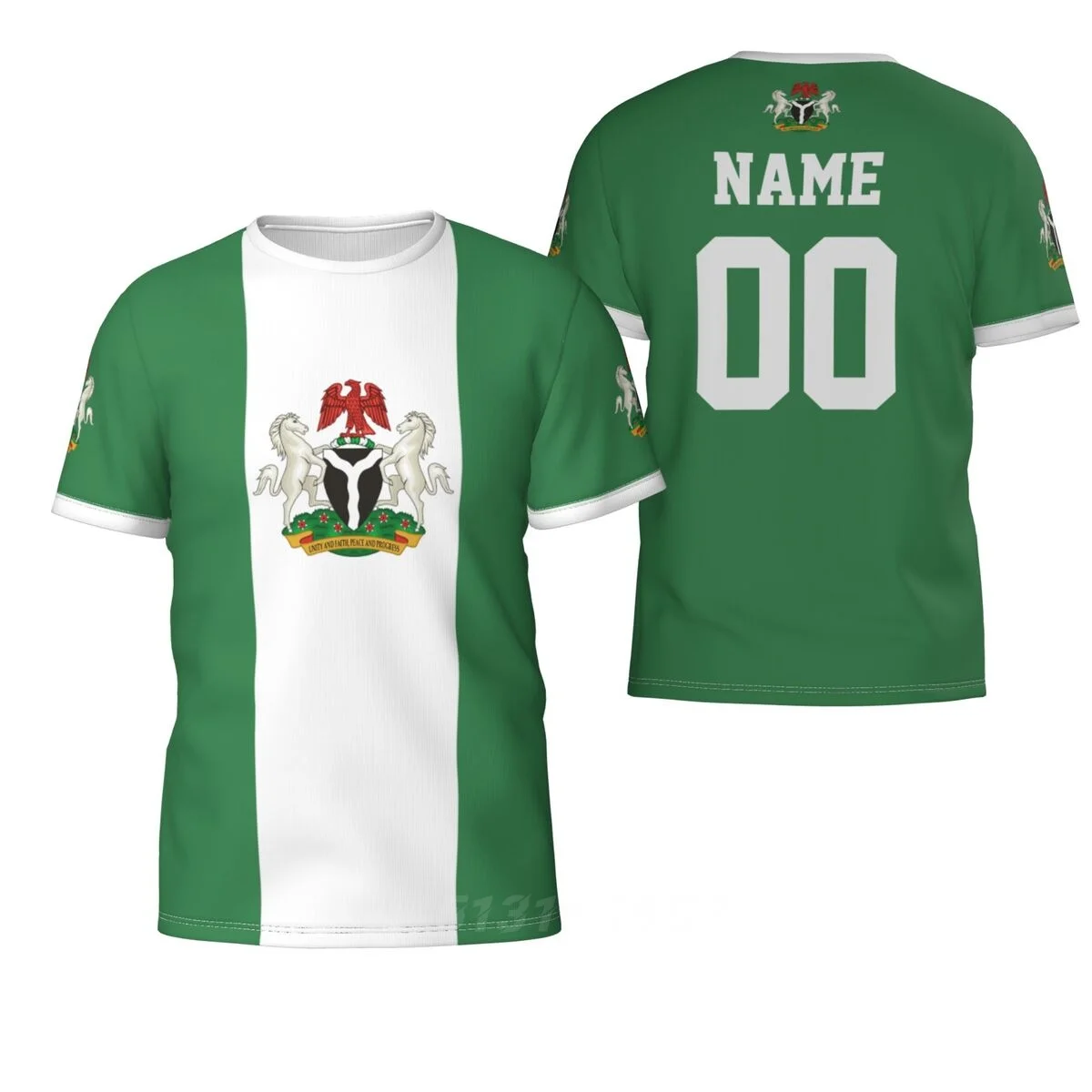 2025 Custom Name Number Nigeria Country Flag 3D T-shirts Clothes T shirt Men Women Tees Tops For  Fans Gift US Size