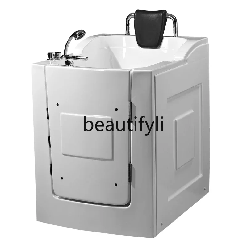 The elderly barrier-free side door walk-in home split massage smart bathtub D1089