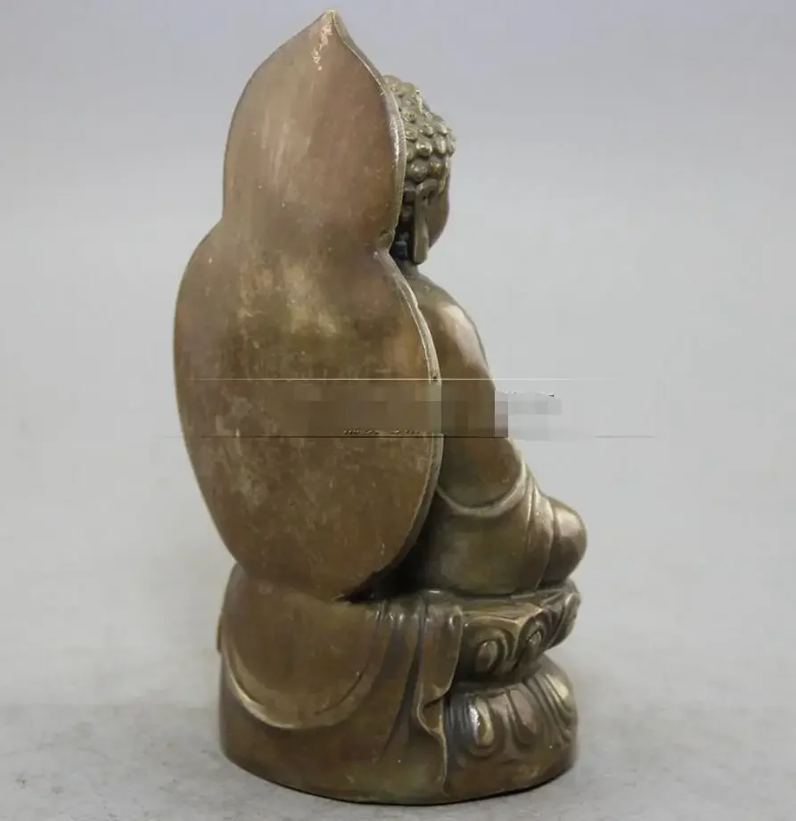 Copper Statue Exquisite pure copper, bronze, antiques and handicrafts factory direct sales of retro made brass Ru Lai fo ornamen