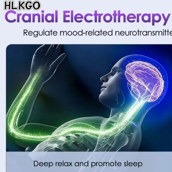 HLKGO Vagus Nerve Stimulator for Deep Sleep - CES Ear Clip Device Relieves Anxiety & Depression