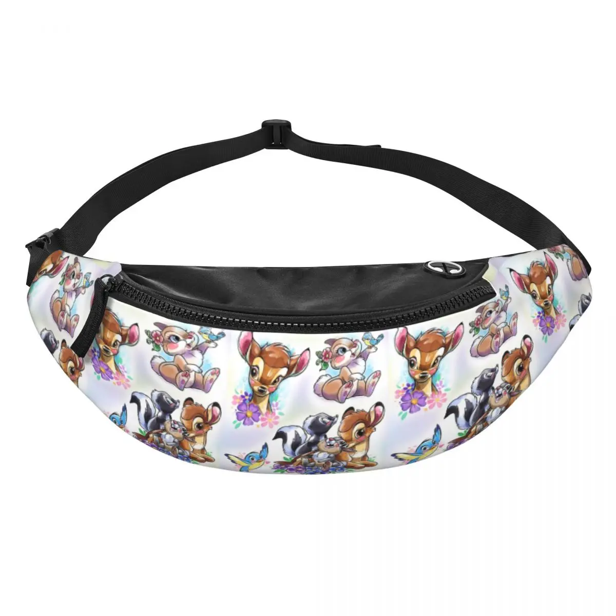 

Custom B-Bambies Anime Fanny Pack Women Men Crossbody Waist Bag for Traveling Phone Money Pouch