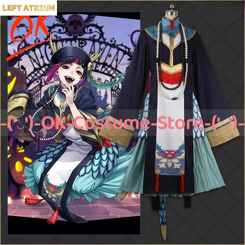 

[Customized Size] Twisted Wonderland Diasomnia Silver Lilia Sebek Malleus Cosplay Costume Hat Horn Twst Halloween Scary Dress