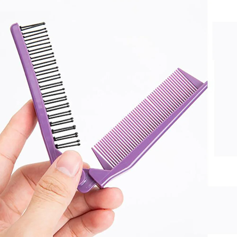 

4 Piece Barber Comb Set for Hair Cutting Styling Detangling Anti Static Heat Resistant Lightweight Purple ABS Salon Home Use