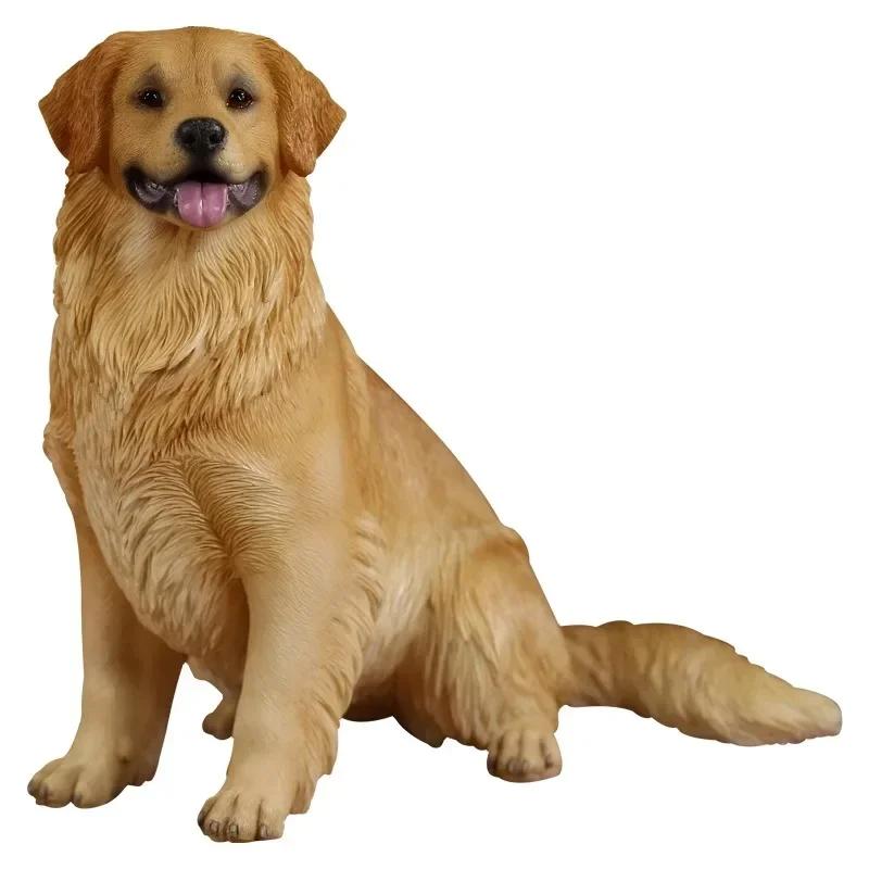 JXK 1/6 skala materiał żywiczny Golden Retriever symulacja psa Model zwierzęcia dla 12 "obby figurki ozdoba