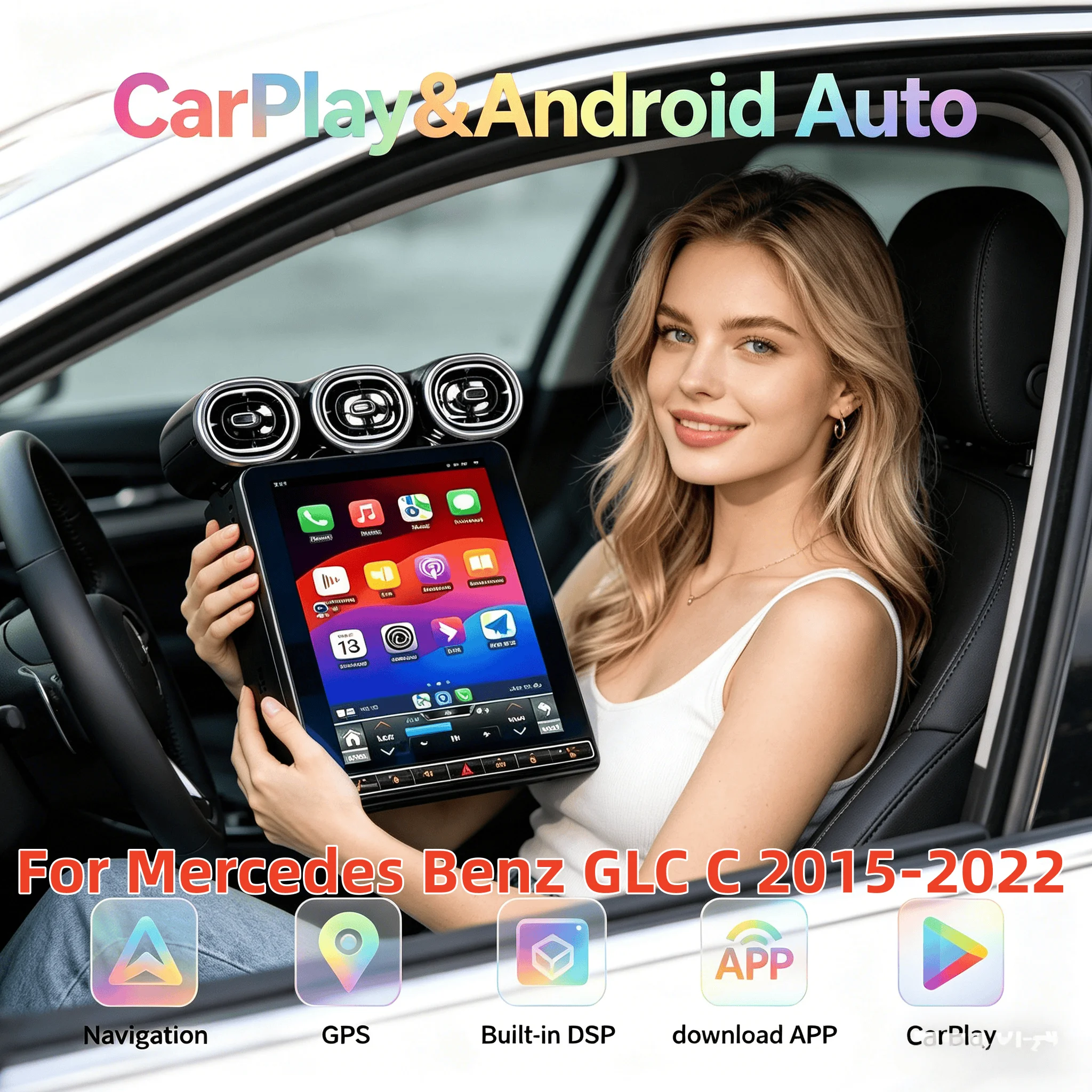

12.1" Android GPS Navi For Mercedes Benz GLC C 2015-2022 Stereo Carplay Car GPS Navi Radio Stereo DSP Bluetooth 5.0 Head unit