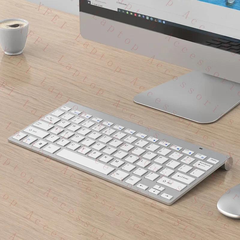 

Ультратонкая беспроводная мини-клавиатура и мышь 2.4G для iMac, Macbook, с ножничным механизмом, бесшумные клавиши, для Windows и Linux