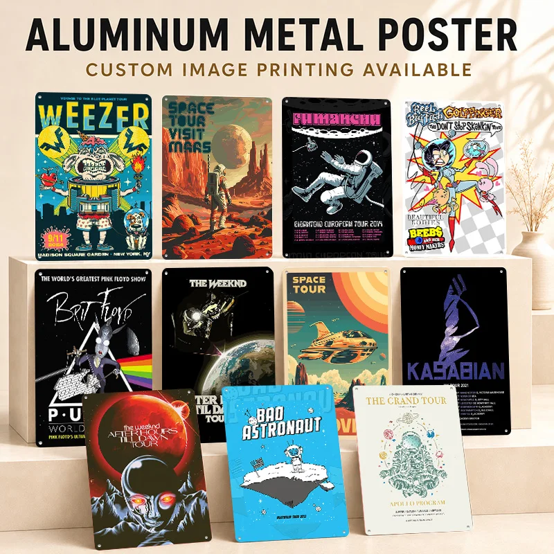 Space Tour Aluminum Posters Personalized Metal Tin Sign Premium Astronomical Wonder Scene Wall Art For Bedroom Or Observatory