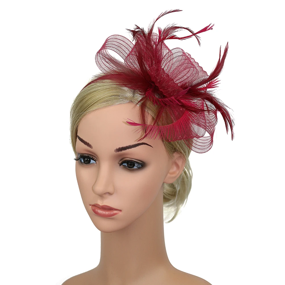 

Fashionable Dressy Hats For Women With Veil And Feather Design Headband And Hair Clip For Special Events